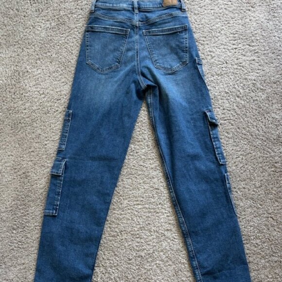 American Eagle Super high-rise baggy straight jeans size 0 - Picture 3 of 8